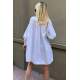 Women White Long Oversize Shirt MG1526 - Beyaz