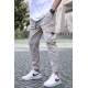 Men Beige Cargo Trousers 5461 - Bej