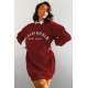 Mad Girls Maroon Sweatshirt Mg1242 - Bordo