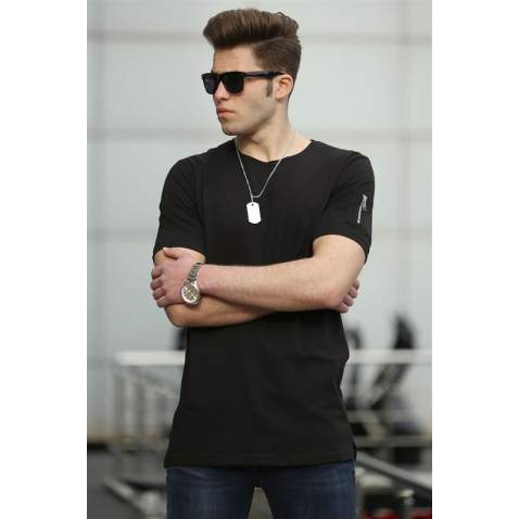 Madmext Black T-shirt for Men 4103 - Siyah