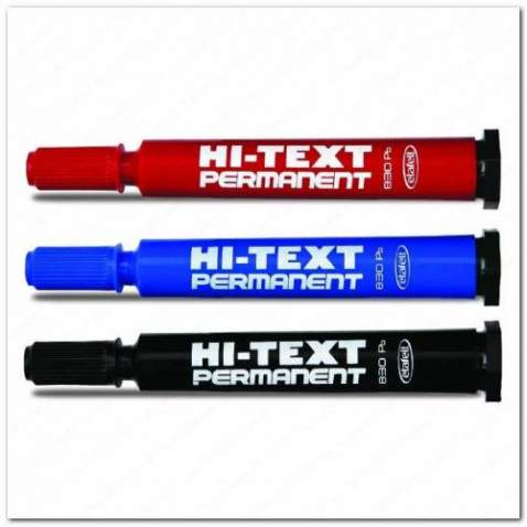 HI-TEXT 830 PB YUVARLAK UÇLU PERMANENT MARKER KOLİ KALEMİ 3 RENK