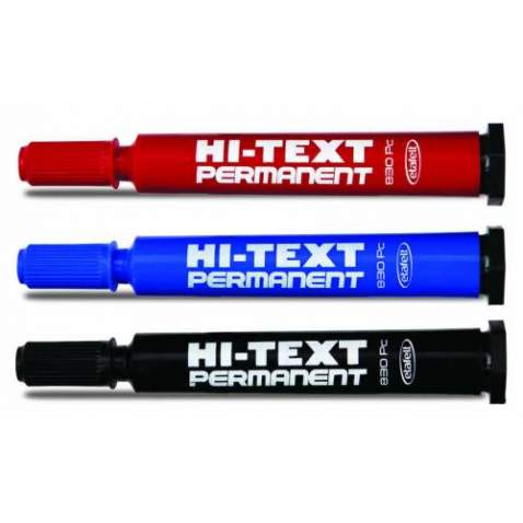 HI-TEXT 830 PC KESİK UÇLU PERMANENT MARKER KOLİ KALEMİ 3 RENK