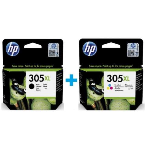 Hp 305XL Siyah ve Renkli Orjinal 2'li Set Kartuş -4120