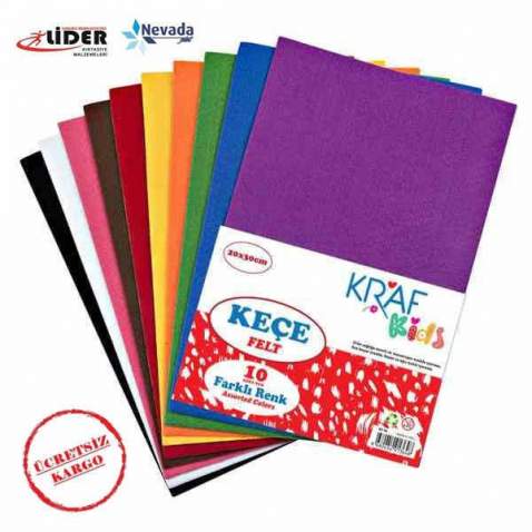 KRAF KIDS KEÇE 20x30 KARIŞIK 10'LU ÜCRETSİZ KARGO