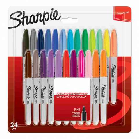 Sharpie Fine Permanent Markör 24 lü Karışık Bls Ücretsiz Kargo