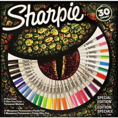 Sharpie Fine Permanent Markör Karışık 30'lu Kertenkele