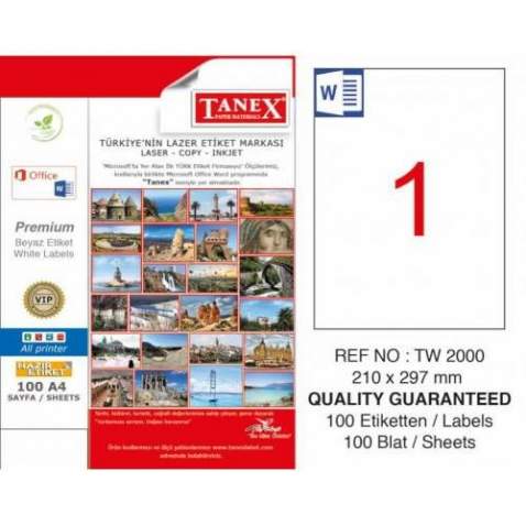 TANEX TW-2000 LASER ETİKET A4