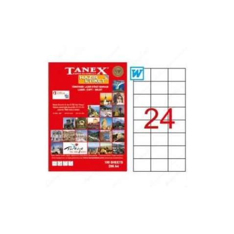 Tanex Tw-2037 Beyaz Adresleme ve Postalama Etiketi 70 mm x 37.125