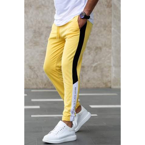 Madmext Yellow Striped Sweatpants 2928 - Sarı