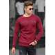 Madmext Men Crewneck Maroon Sweatshirt 5319 - Bordo