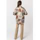 Mad Girls Designed Beige Satin Shirt MG1411 - Bej