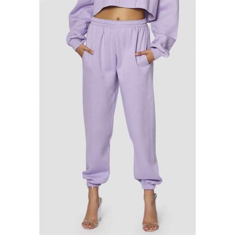 Mad Girls Lilac Basic Women Sweatpants MG771 - Lila