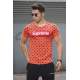 Madmext Orange Patterned T-shirt 2640 - Turuncu