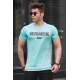 Madmext Turquoise Printed T-shirt for Men 4588 - Turkuaz