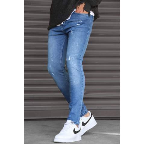 Madmext Men Skin Fit Blue Jeans 5712 - Açık mavi