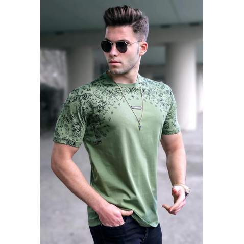 Madmext Men Khaki T-shirt 5354 - Haki