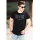 Madmext Black Printed T-shirt for Men 4462 - Siyah