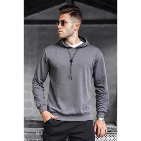 Madmext Men Smoke Gray Sweatshirt 5334 - Füme