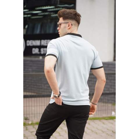 Men Basic Mint Green Polo T-Shirt - Mint yeşili