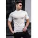 Madmext Men Mock Neck Knitwear White T-shirt 5069 - Beyaz