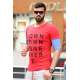 Madmext Red Printed T-shirt for Men Mad4010 - Kırmızı