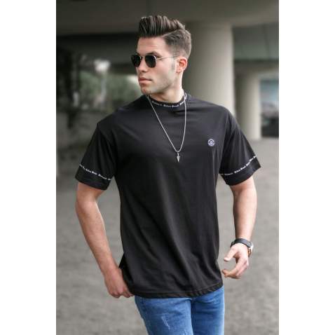 Madmext Men Black T-shirt 5355 - Siyah