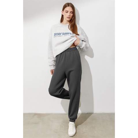 Mad Girls Smoke Gray Sweatpants MG1353 - Füme