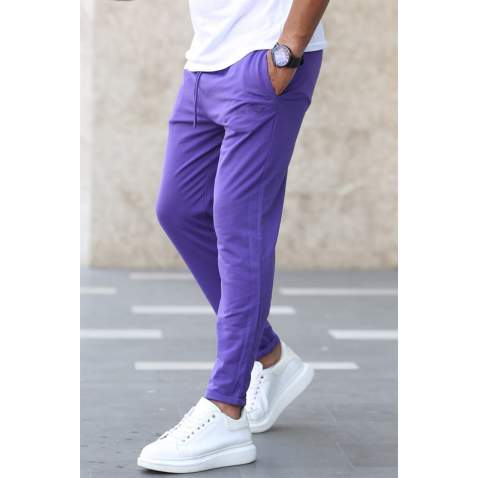 Madmext Purple Basic Sweatpants 2925 - Mor