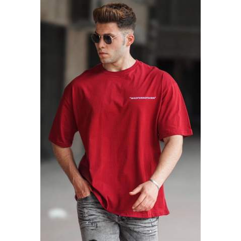 Madmext Men Maroon T-shirt 5273 - Bordo