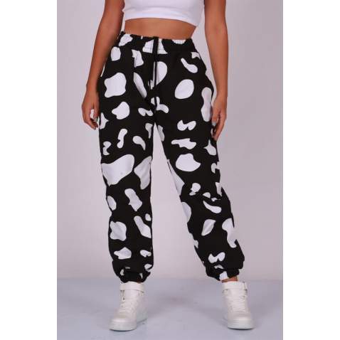 Mad Girls Black Dalmatians Sweatpants MG1147 - Siyah