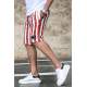 Madmext Red Striped Capri for Men 2915 - Kırmızı