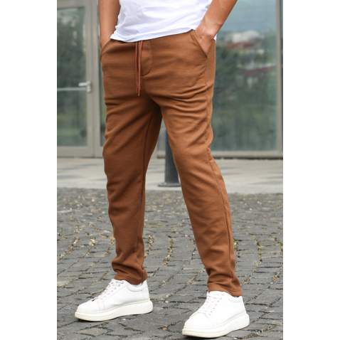 Brown Relaxed Fit Jogger Trousers T5480 - Kahverengi