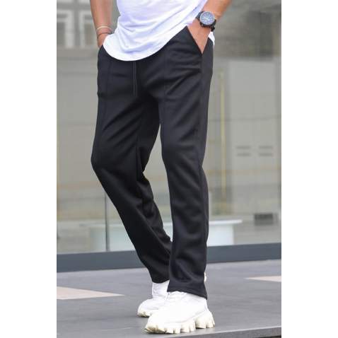 Black Relaxed Jogger Trousers 5478 - Siyah