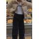 Beige Oversize Fur Jacket MG1371 - Bej