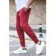 Madmext Maroon Striped Sweatpants 2931 - Bordo