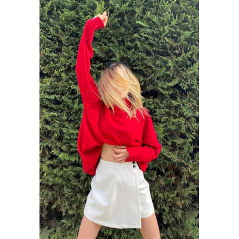 Women White Mini Skirt - Beyaz