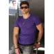 Madmext Purple Basic T-shirt for Men 4465 - Mor