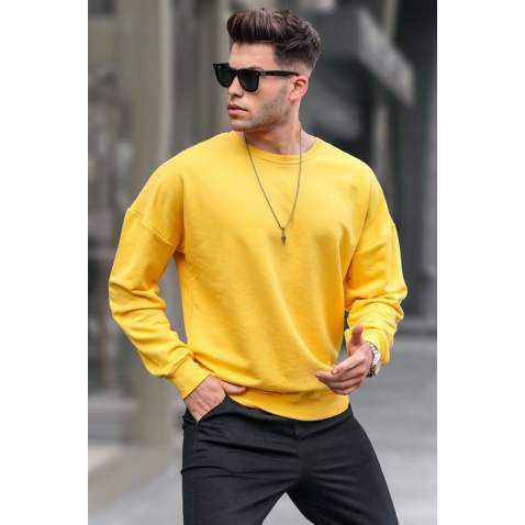 Madmext Men Yellow Sweatshirt 4782 - Sarı