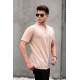 Men Beige Basic T-Shirt - Bej