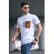 Madmext Men Printed White T-shirt 5366 - Beyaz