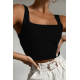 Mad Girls Black Crop Top MG985 - Siyah