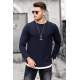 Madmext Navy Blue Men Jumper 4769 - Lacivert