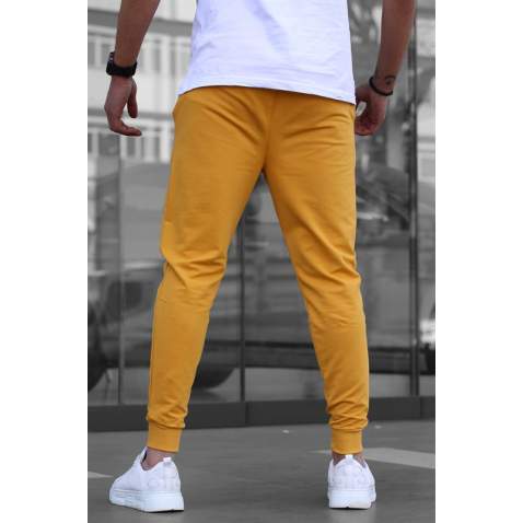 Madmext Men Elastic Bottom Yellow Sweatpants 4821 - Sarı