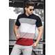 Men Color Block Black Polo T-Shirt 9280 - Siyah