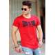 Madmext Red Printed T-shirt for Men 4462 - Kırmızı