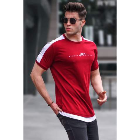 Madmext Men Maroon T-shirt 4989 - Bordo