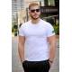 Madmext White Basic T-shirt for Men 4005 - Beyaz