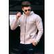 Madmext Beige Hooded Zip-Down Men Sweatshirt 4711 - Bej