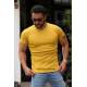 Madmext Men Basic Yellow T-Shirt 4077 - Sarı