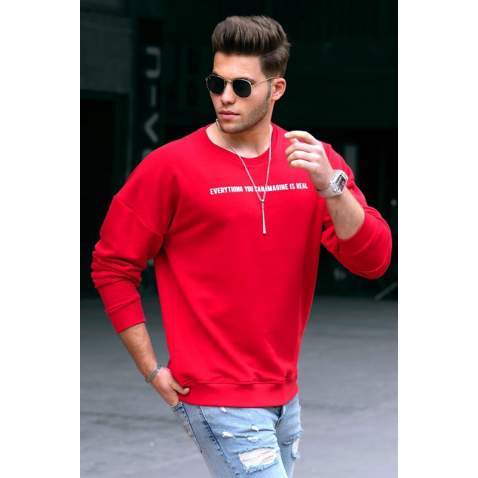 Madmext Men Red Sweatshirt 4780 - Kırmızı